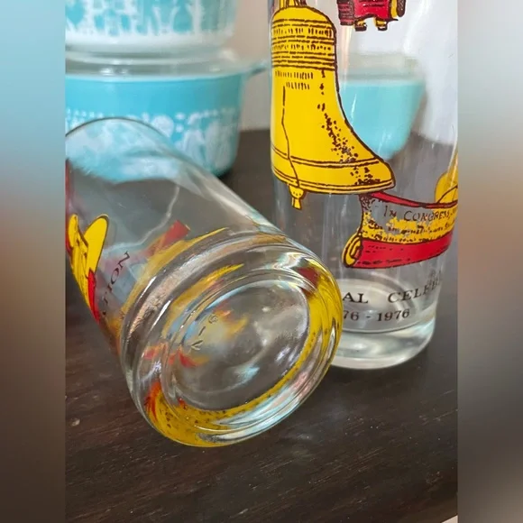 Vintage 1976 Bicentennial Liberty Bell Drinking Glasses❤️ - Picture 10 of 12